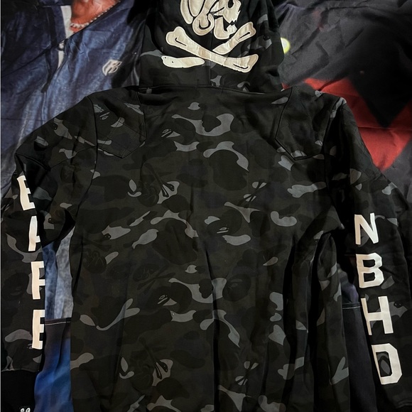 BAPE x NBHD collab zip up hoodie L - Picture 8 of 11